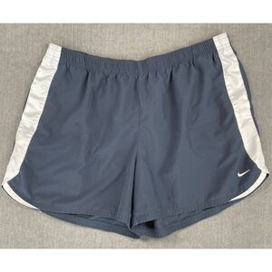 VTG Nike Track Shorts Men 2XL Navy Blue White Y2K Running Vintage Style Training